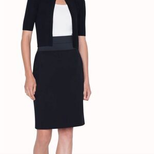 AKRIS Punto black fully lined skirt